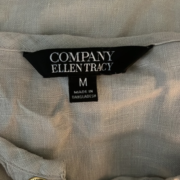 100% Linen Tunic / Blouse / Cover Up from ELLEN TRACY COMPANY - Picture 3 of 5